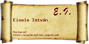 Eisele István névjegykártya