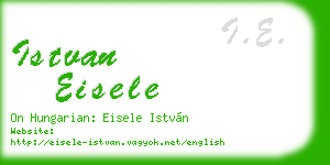 istvan eisele business card